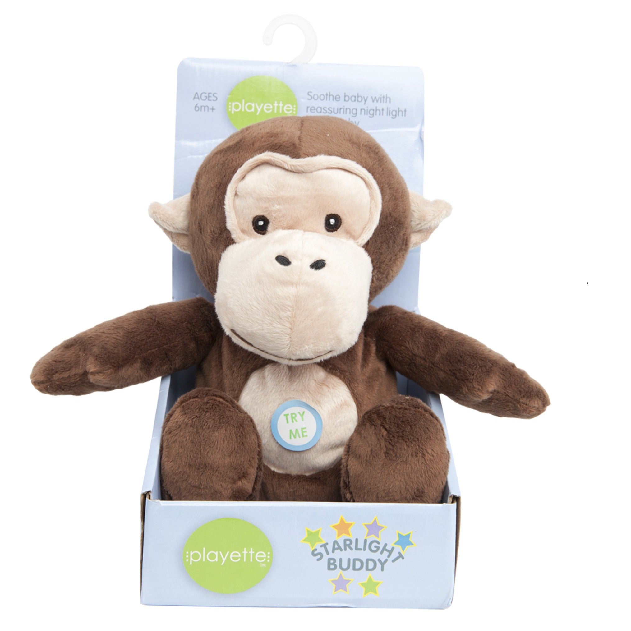 Playette Monkey Starlight Buddy Lullaby Night Light