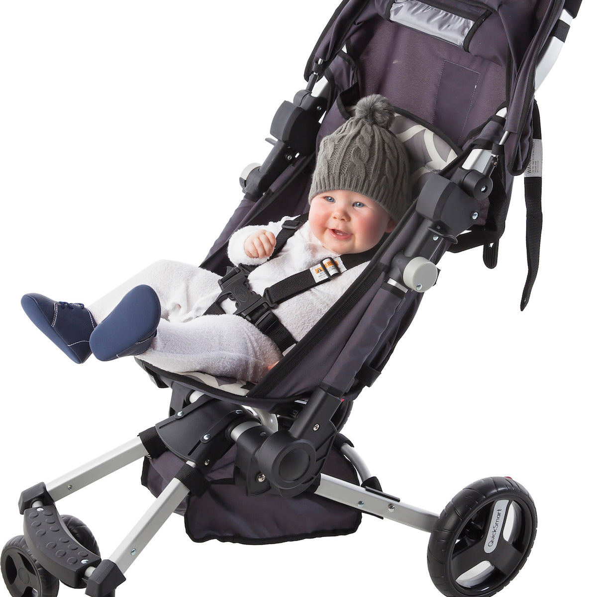 Playette Easy Fold Stroller Pram Black