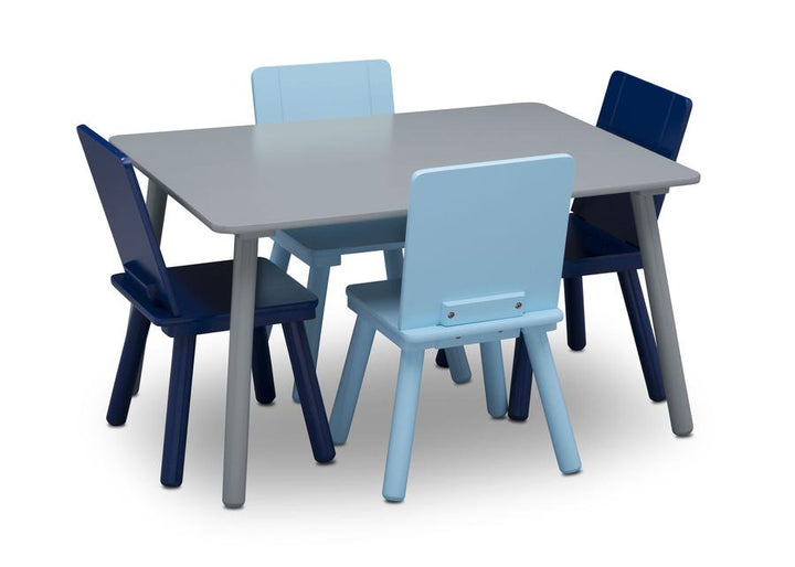 Delta Children Grey & Blue Table & 4 Chair Set