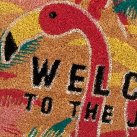 Flamingo Doormat made of Natural Fibres (60 x 40 cms) by Zaska