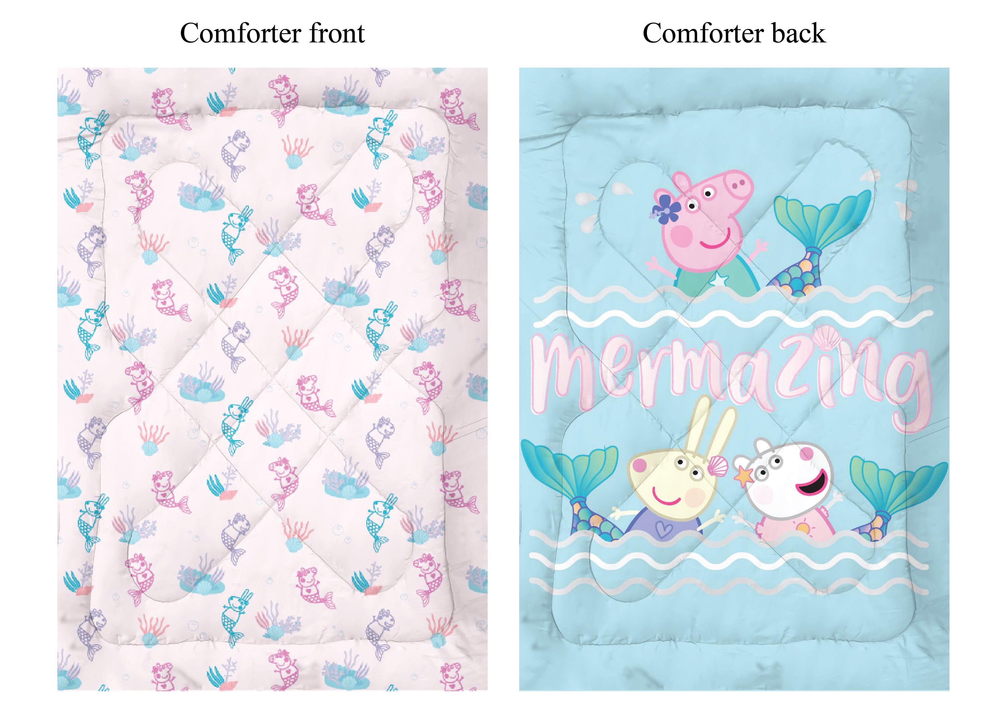 Peppa and Mermaids Comforter