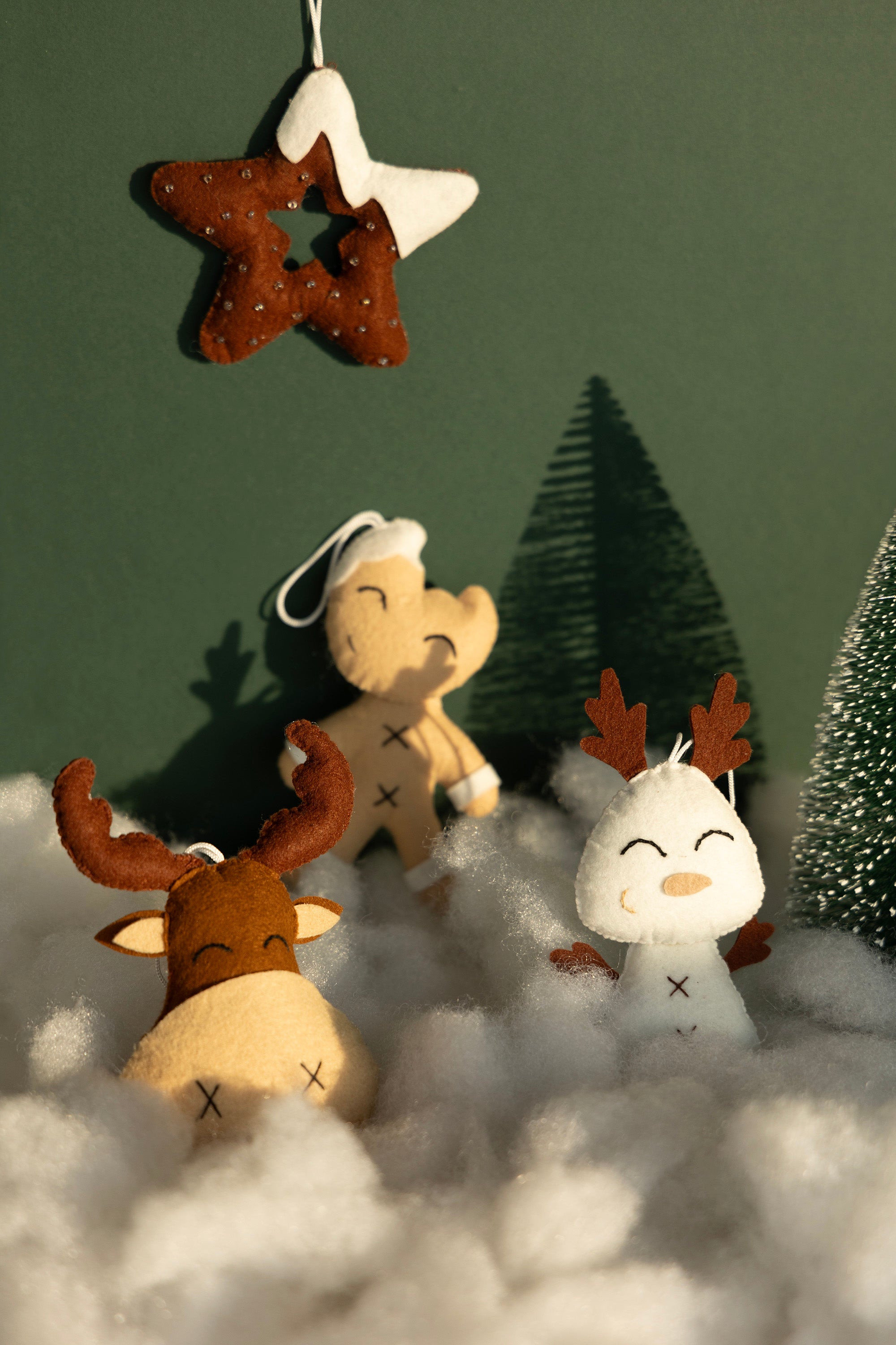 Сhristmas Felt Ornaments - 6 Pieces Set