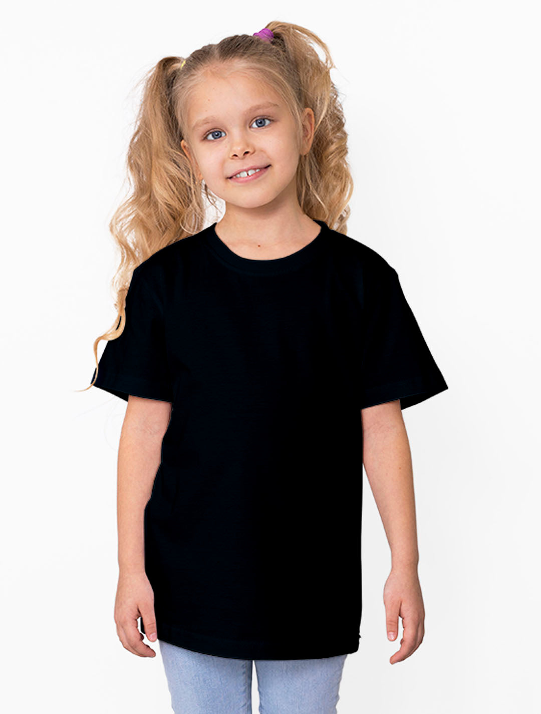 GingerBread Pure Cotton, Half Sleeve, Round Neck & Solid Tshirt For Girls