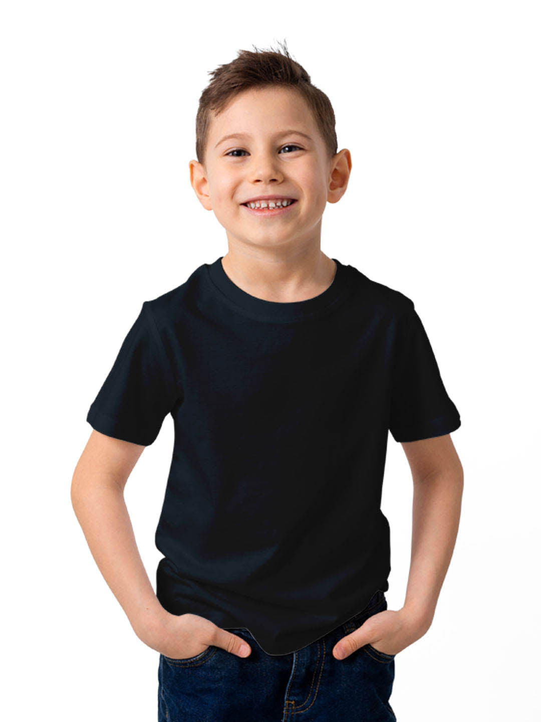 Gingerbread Pure Cotton, Half Sleeve, Round Neck & Solid Tshirt For Boys