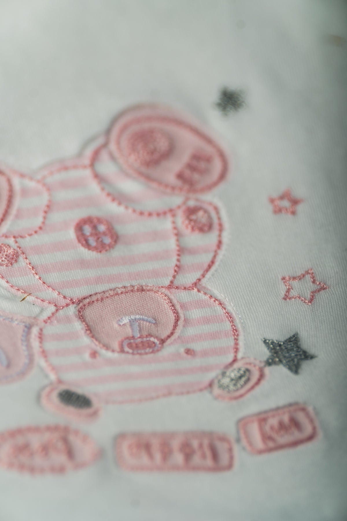 Baby Girls Bear Printed Short Sleeve BodySuit