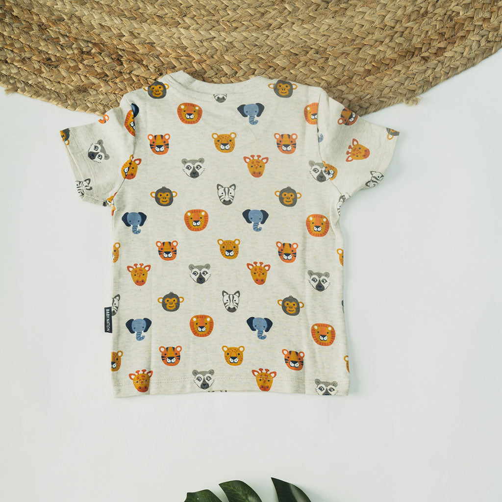 kids Unisex Animal Print Short Sleeve T-Shirt