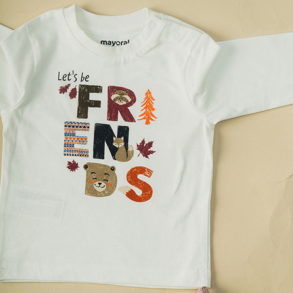 Baby Girls Printed Long Sleeve Friends T-Shirt