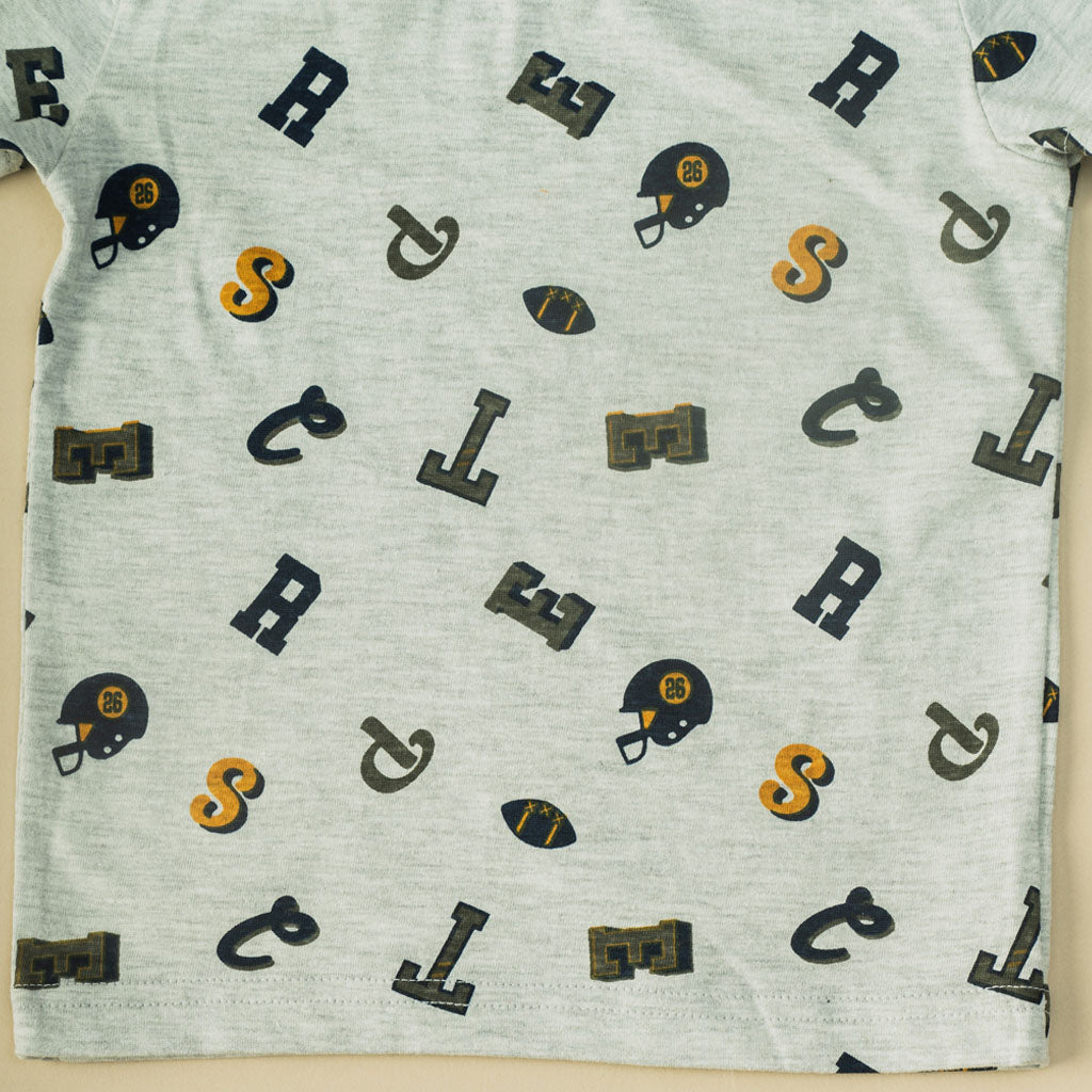 Baby Alphabet Print Short Sleeve T-Shirt