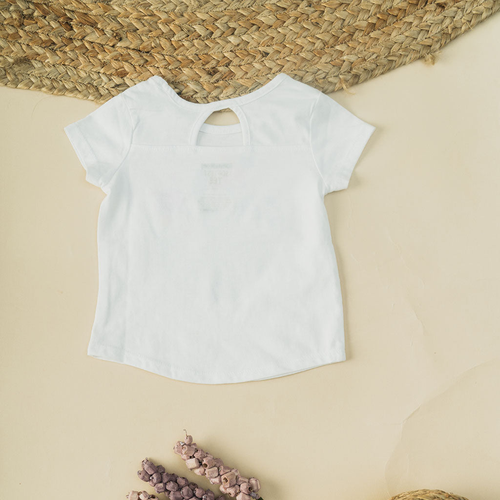 Girls Printed Regular Panda T-Shirt