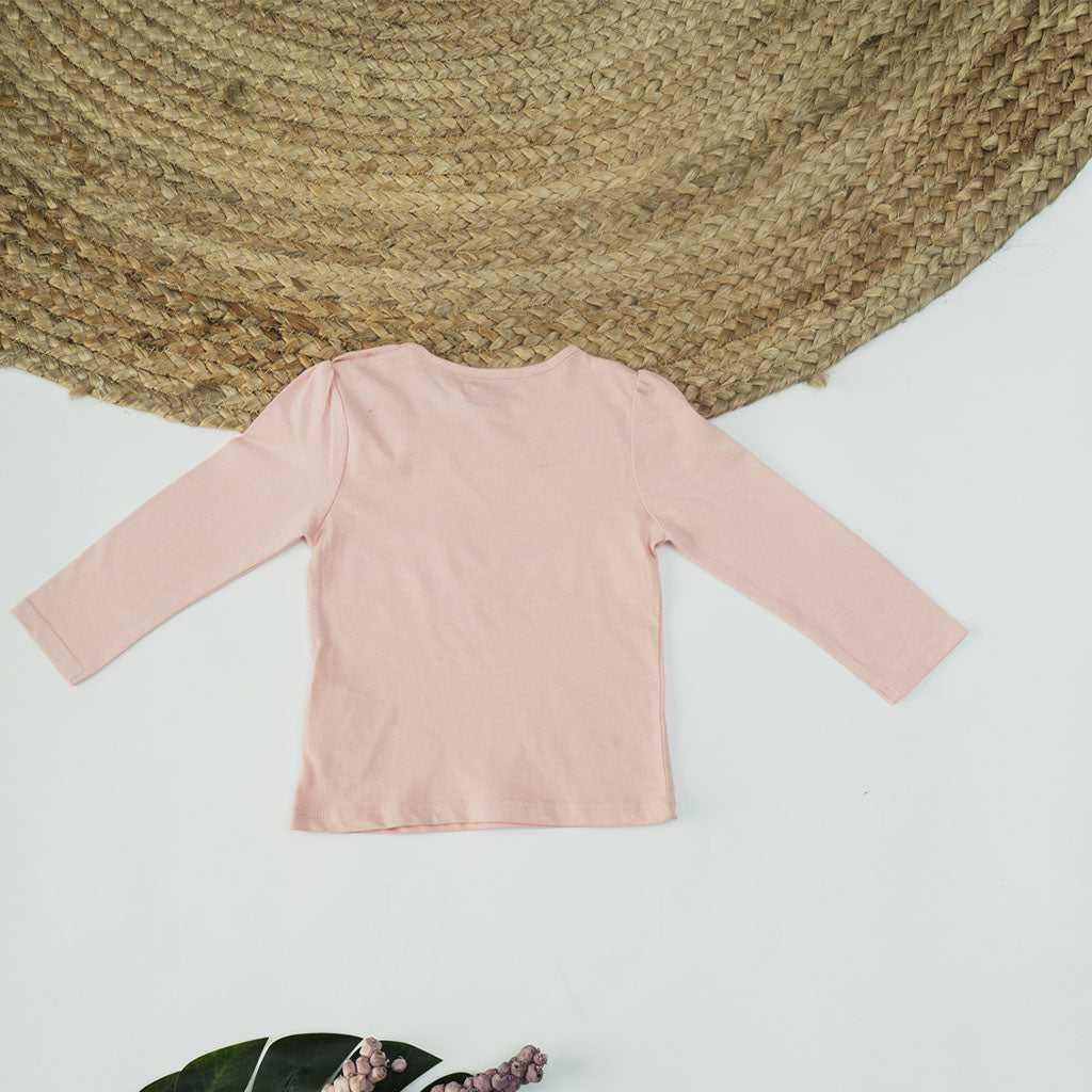 Baby Girls Long Sleeve Mini Hearts Printed T-Shirt