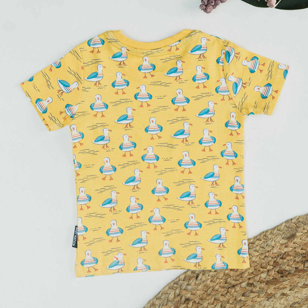 Baby Boys Duck Printed Short Sleeve T-Shirt