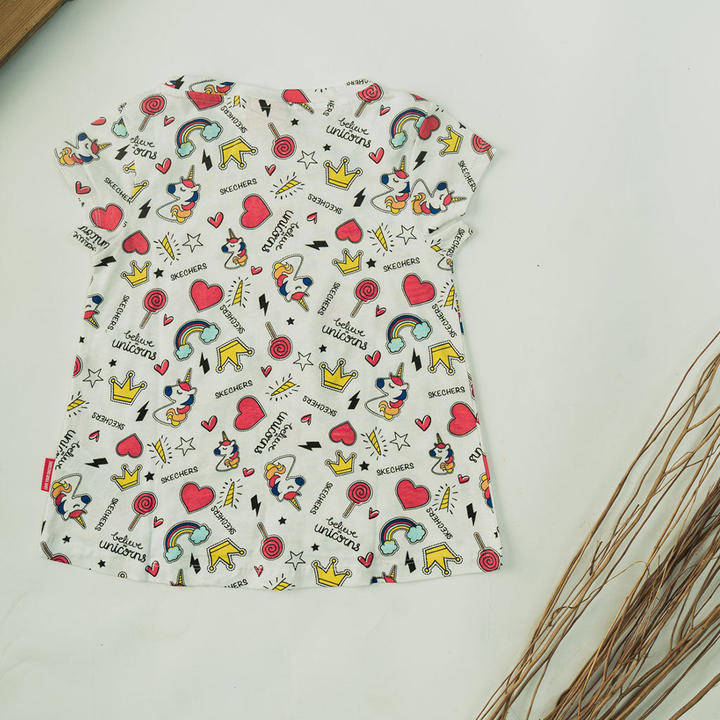 Girls Printed Short Sleeve T-Shirt
