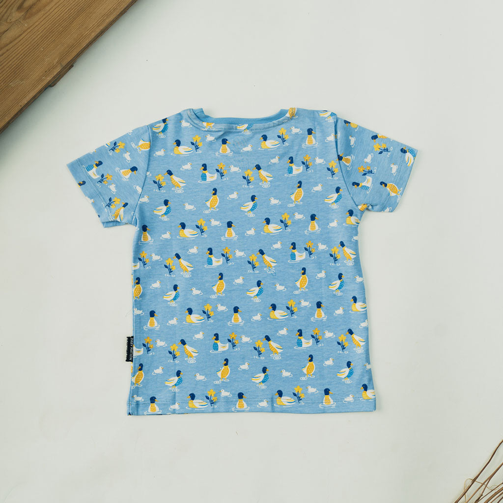 Kids Unisex Duck Print Short Sleeve T-Shirt