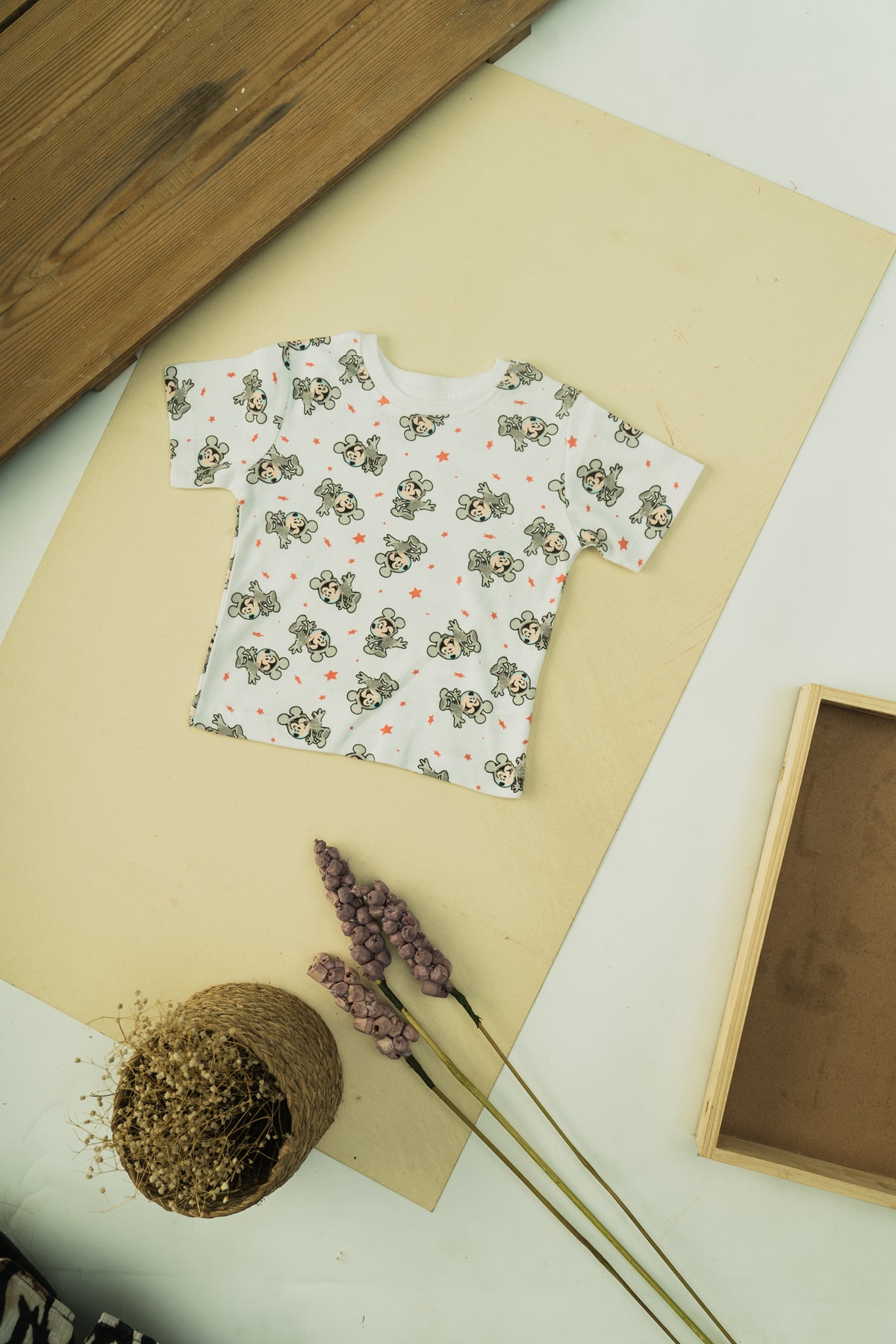 Baby Printed Short Sleeve Mickey Mouse T-Shirt