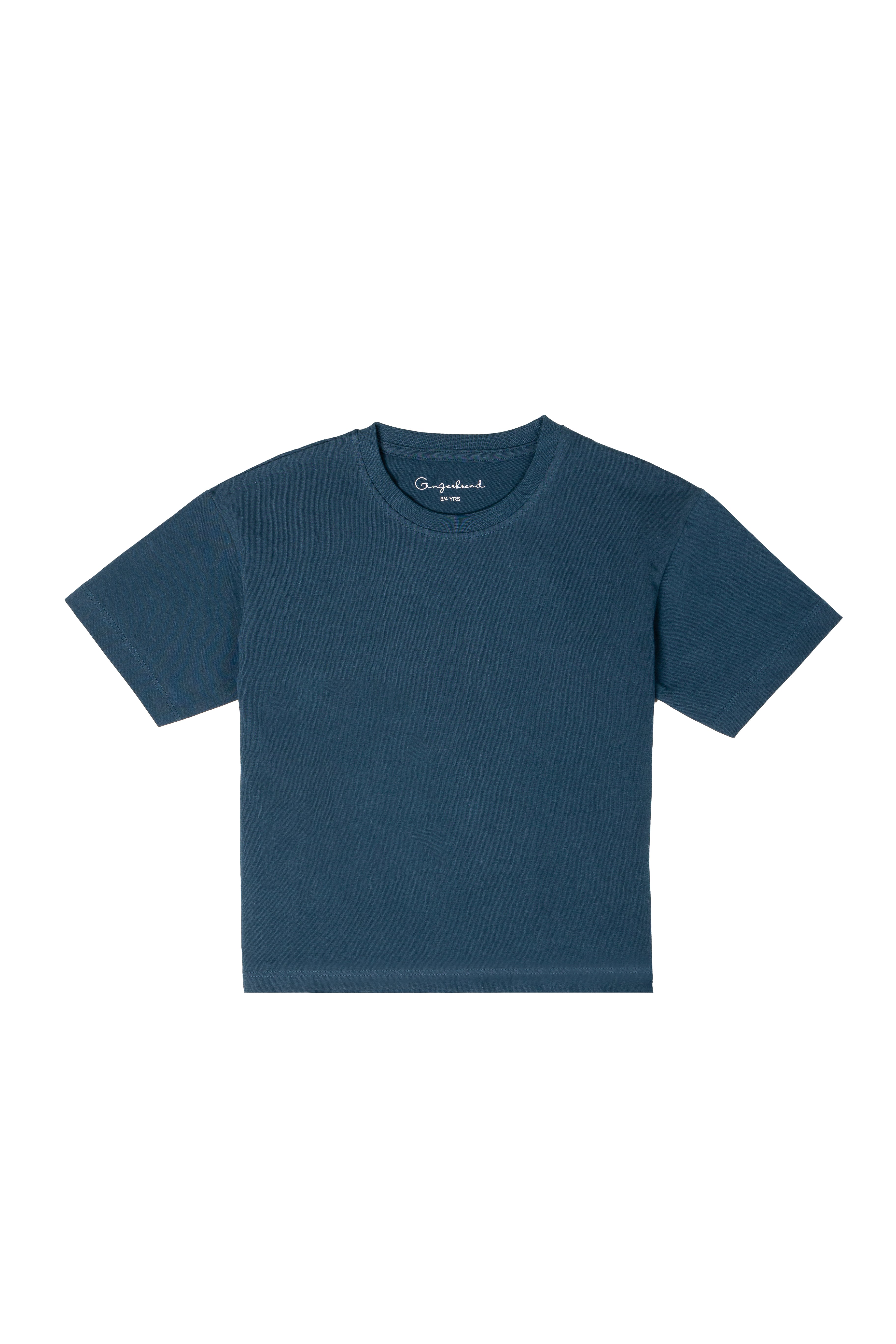 Gingerbread Pure Cotton, Half Sleeve, Round Neck & Solid Tshirt For Boys