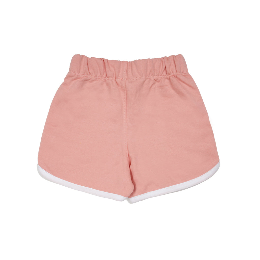 Gingerbread Pure Cotton Solid Shorts For Girls