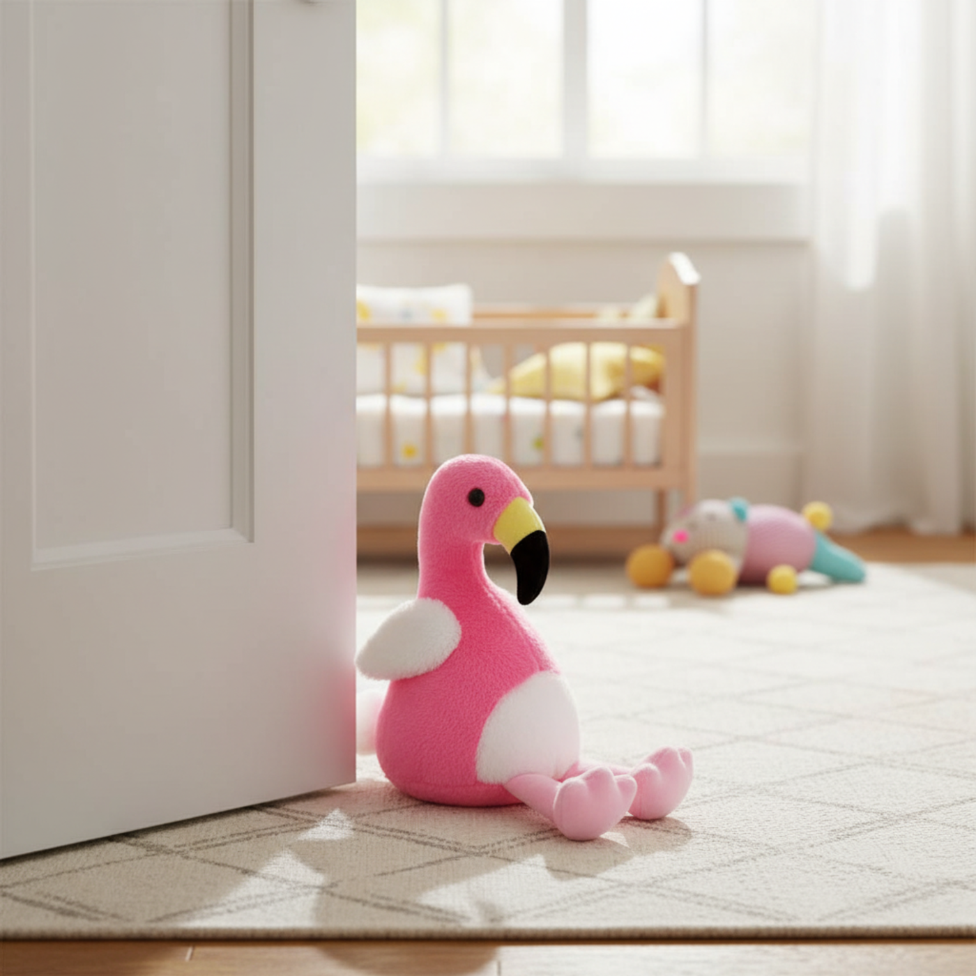 Flamingo Fabric Door Stopper by Zaska