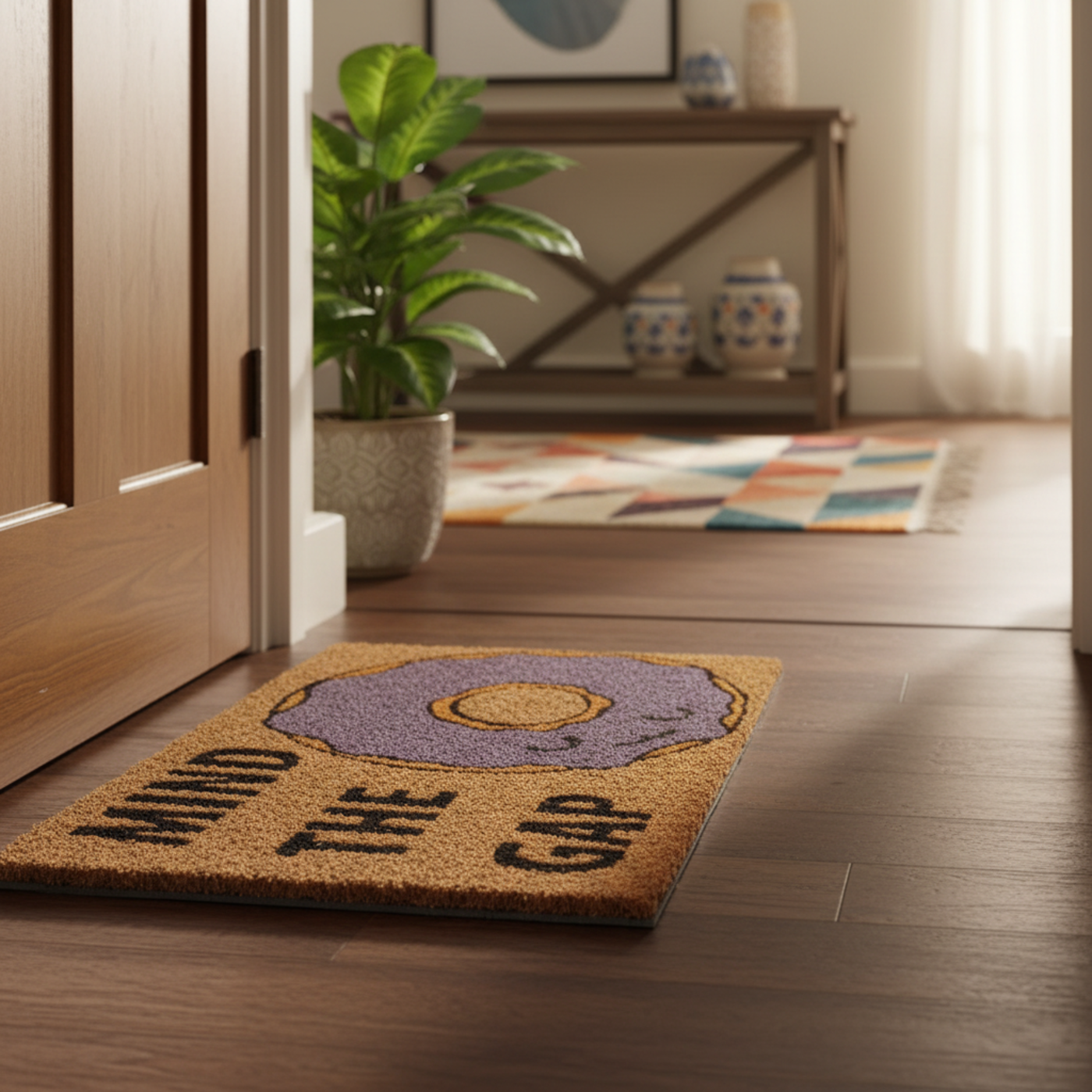Donuts Doormat made of Natural Fibres (60 x 40 cms) by Zaska