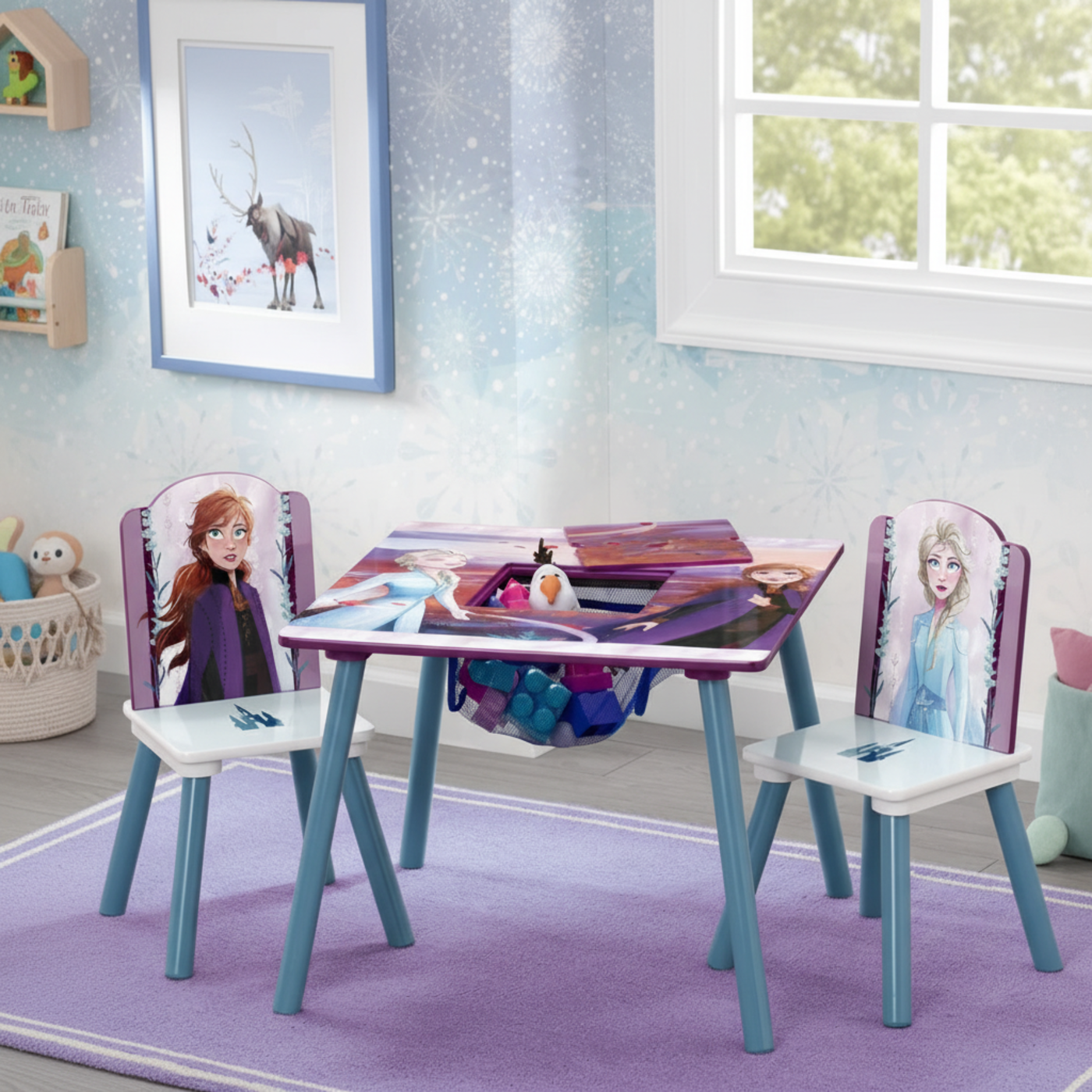 Disney Frozen2 Table And 2 Chair Set With Storage