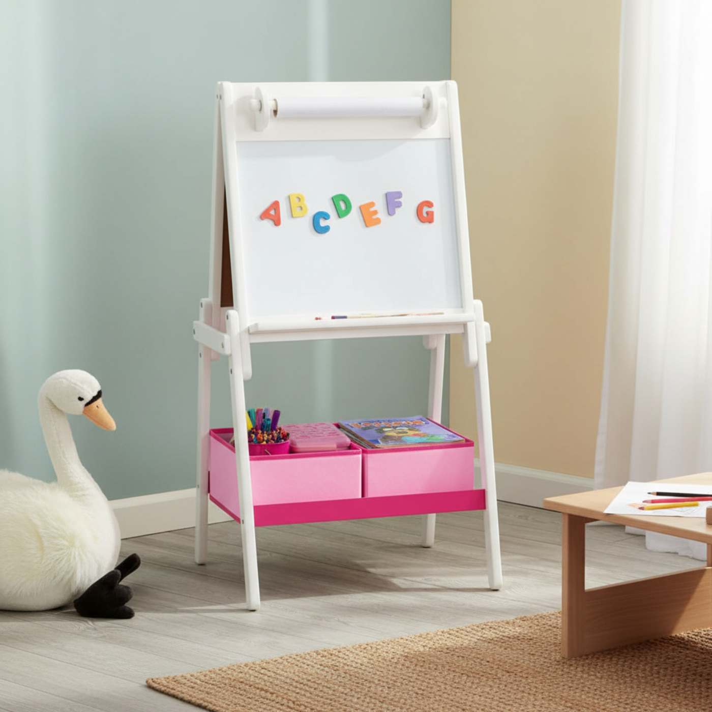 Delta Children Mysize Double Sided Activity Easel With Paper Roll