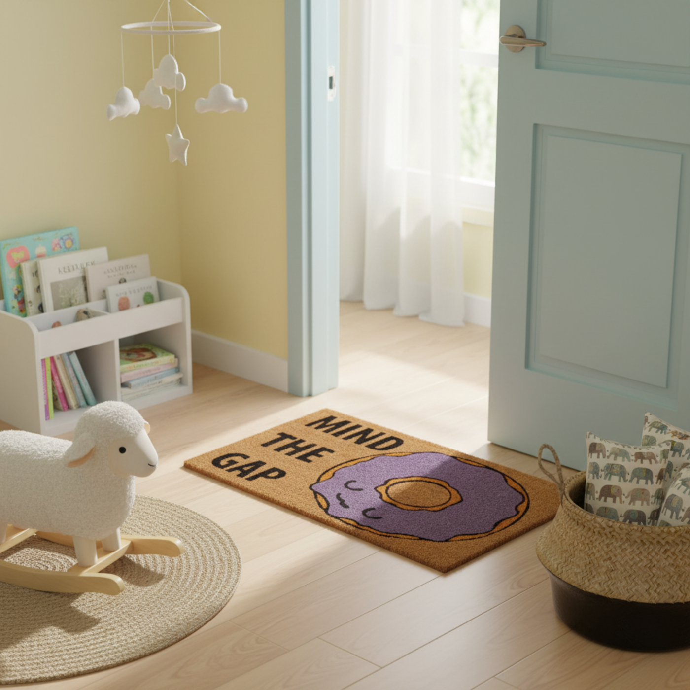 Donuts Doormat made of Natural Fibres (60 x 40 cms) by Zaska