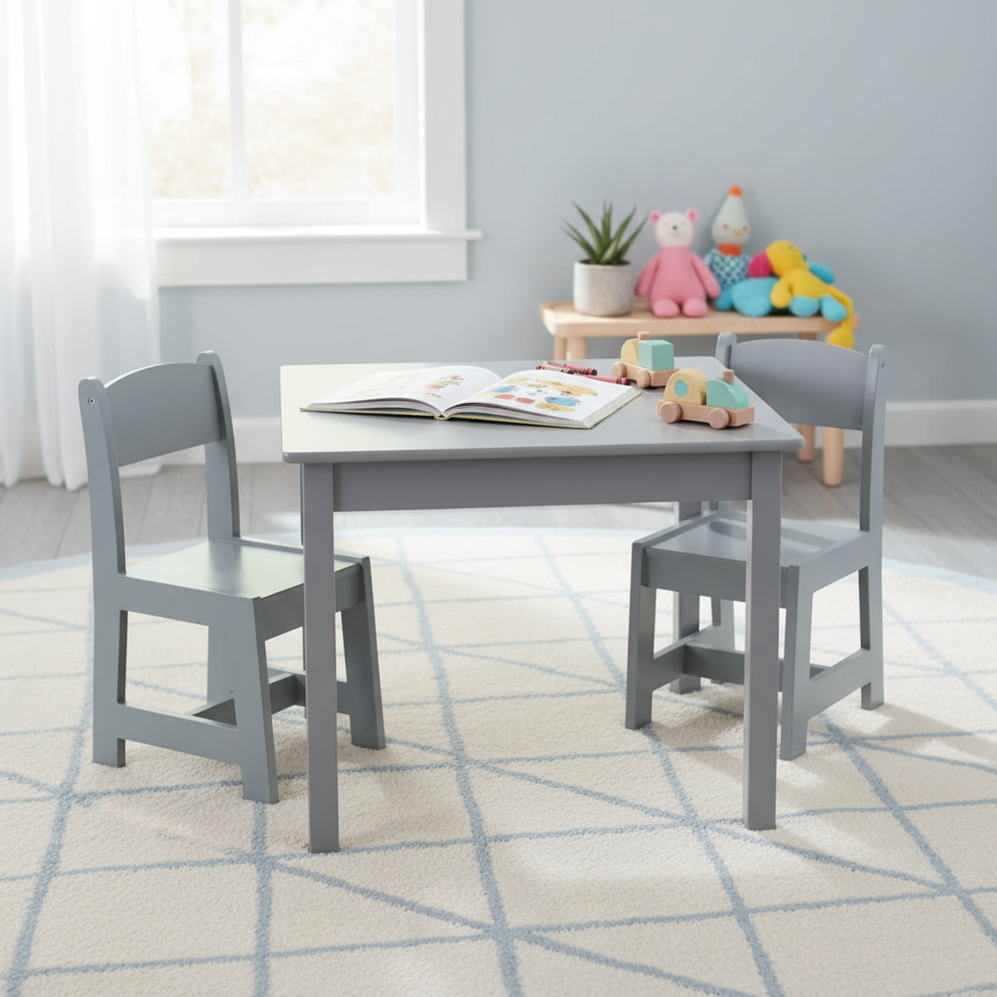 Delta Children MySize Table & 2 Chair Set - Grey