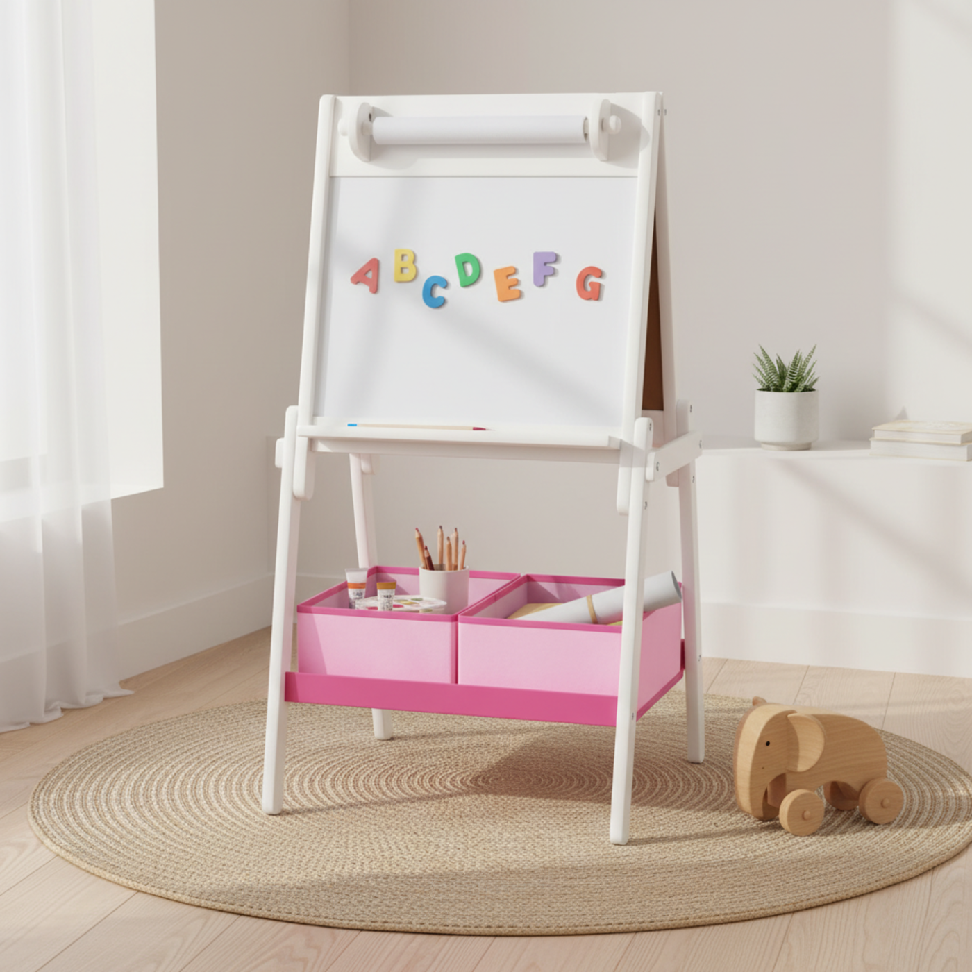 Delta Children Mysize Double Sided Activity Easel With Paper Roll