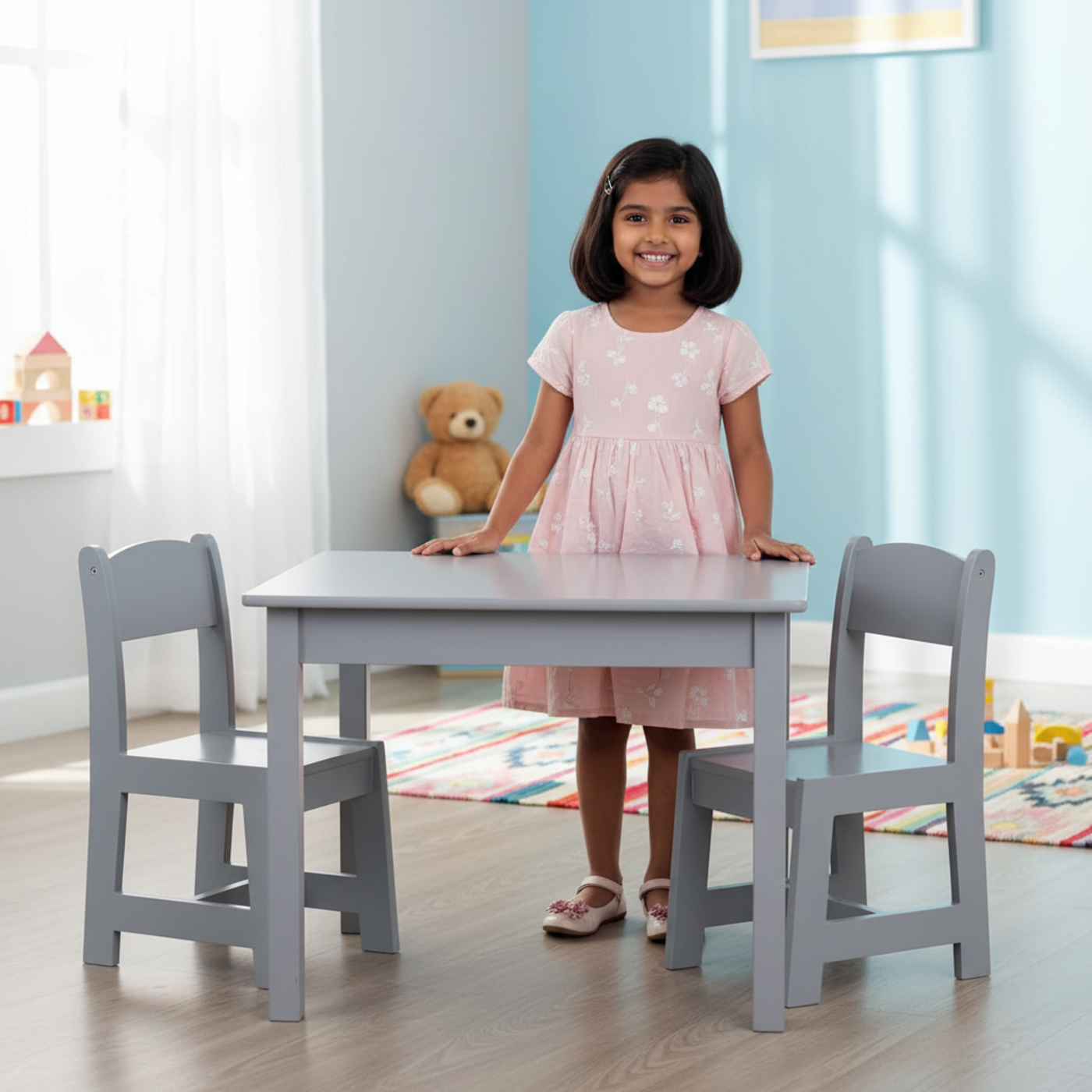 Delta Children MySize Table & 2 Chair Set - Grey