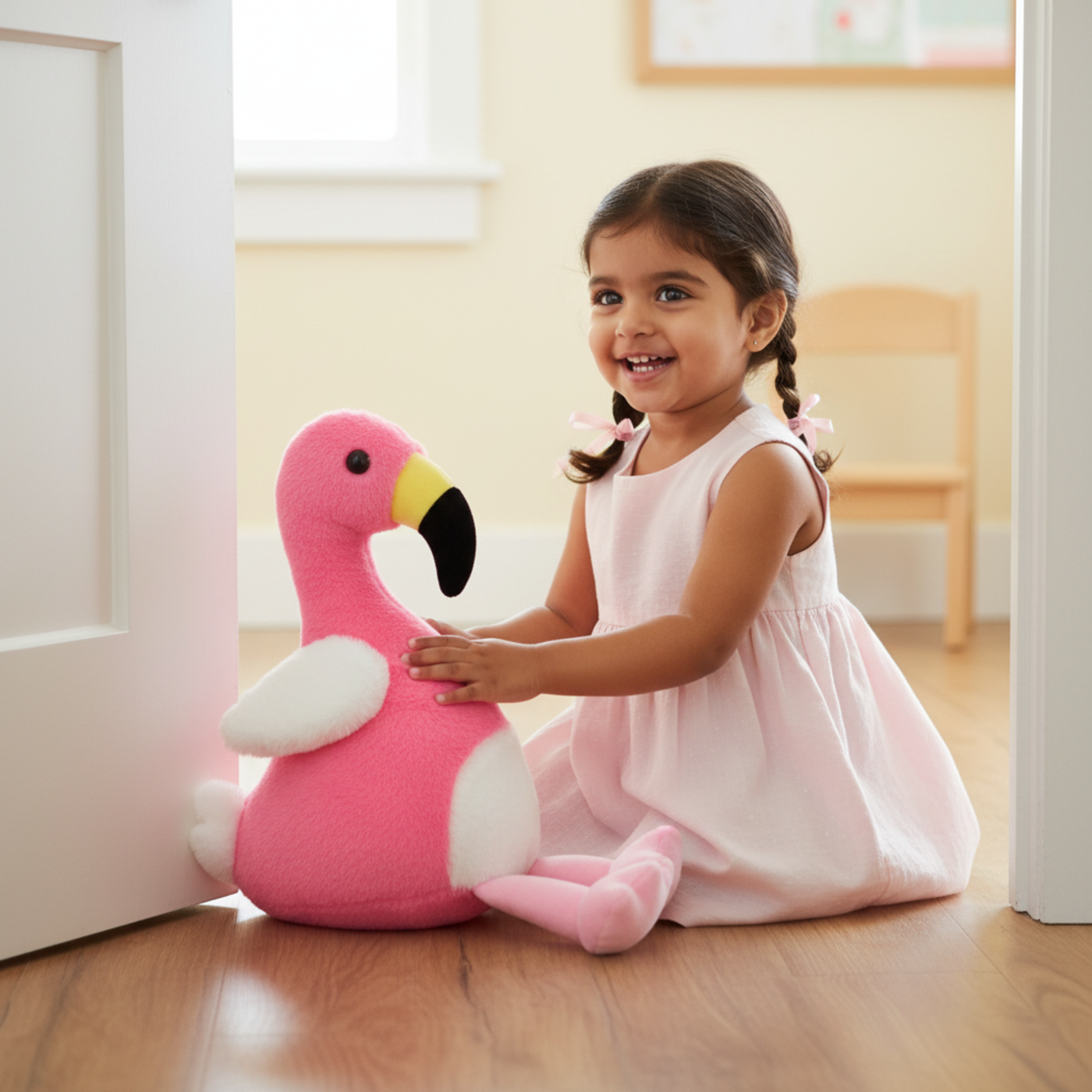 Flamingo Fabric Door Stopper by Zaska