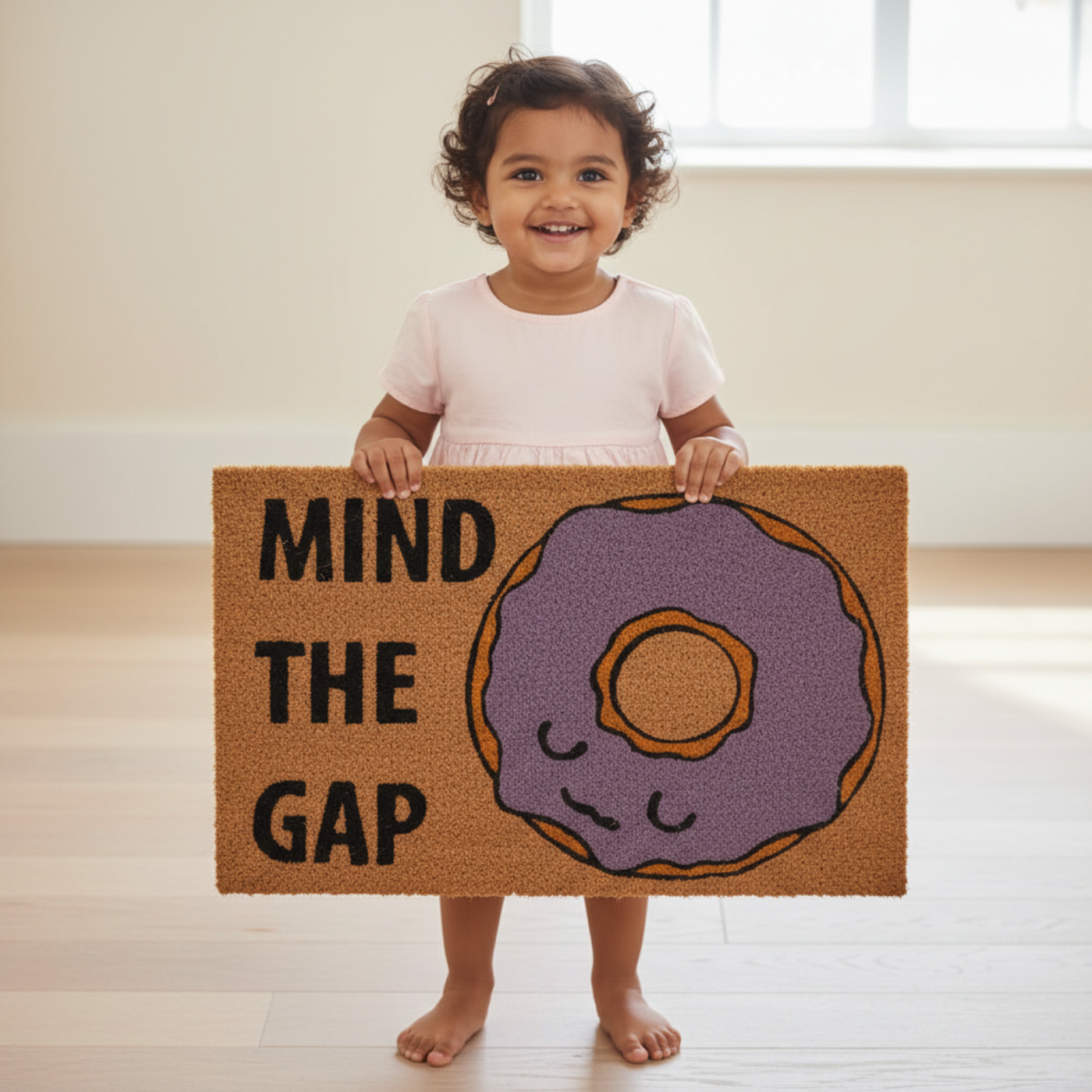 Donuts Doormat made of Natural Fibres (60 x 40 cms) by Zaska