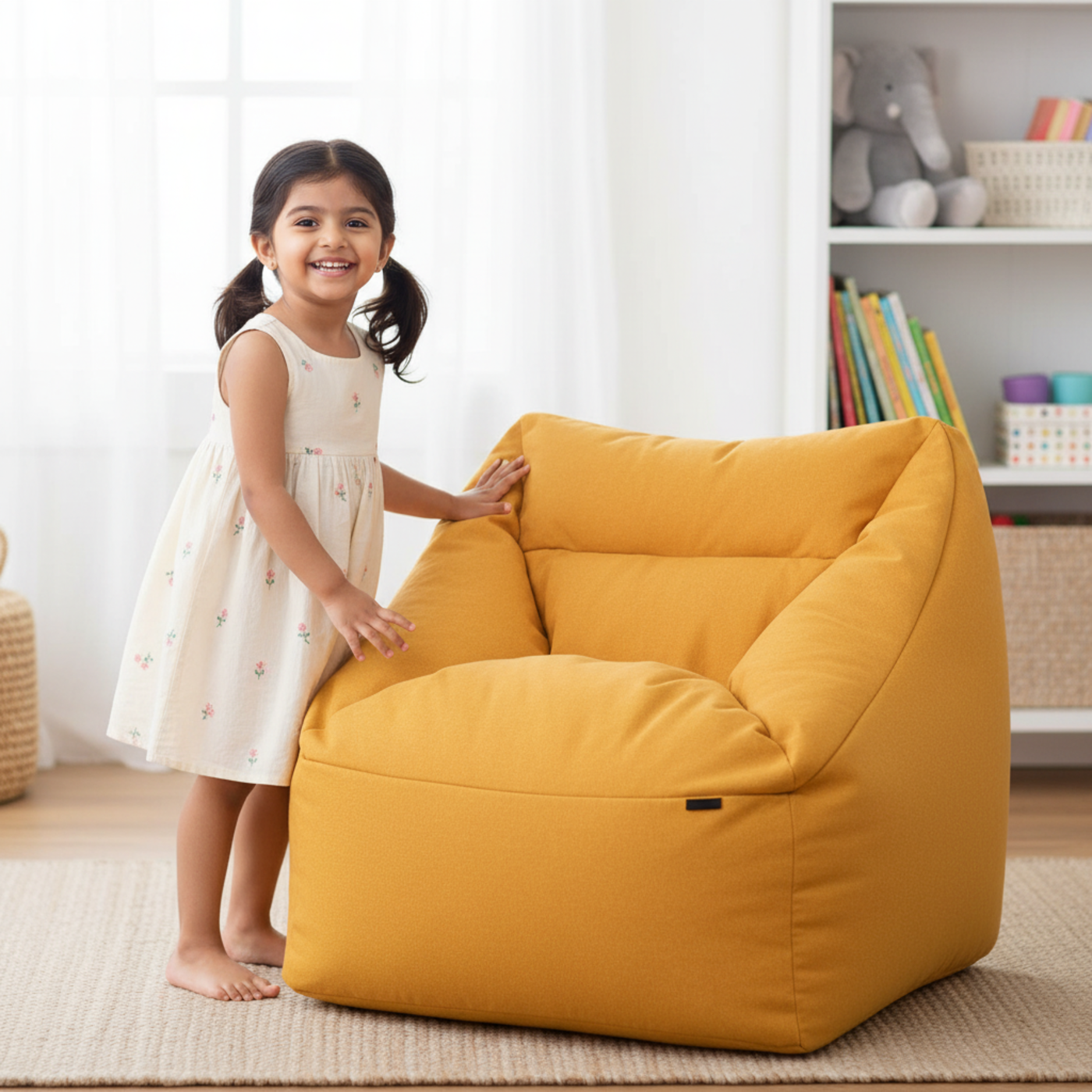 3XL Over Size Linen Snug Sac Box Bean Bag