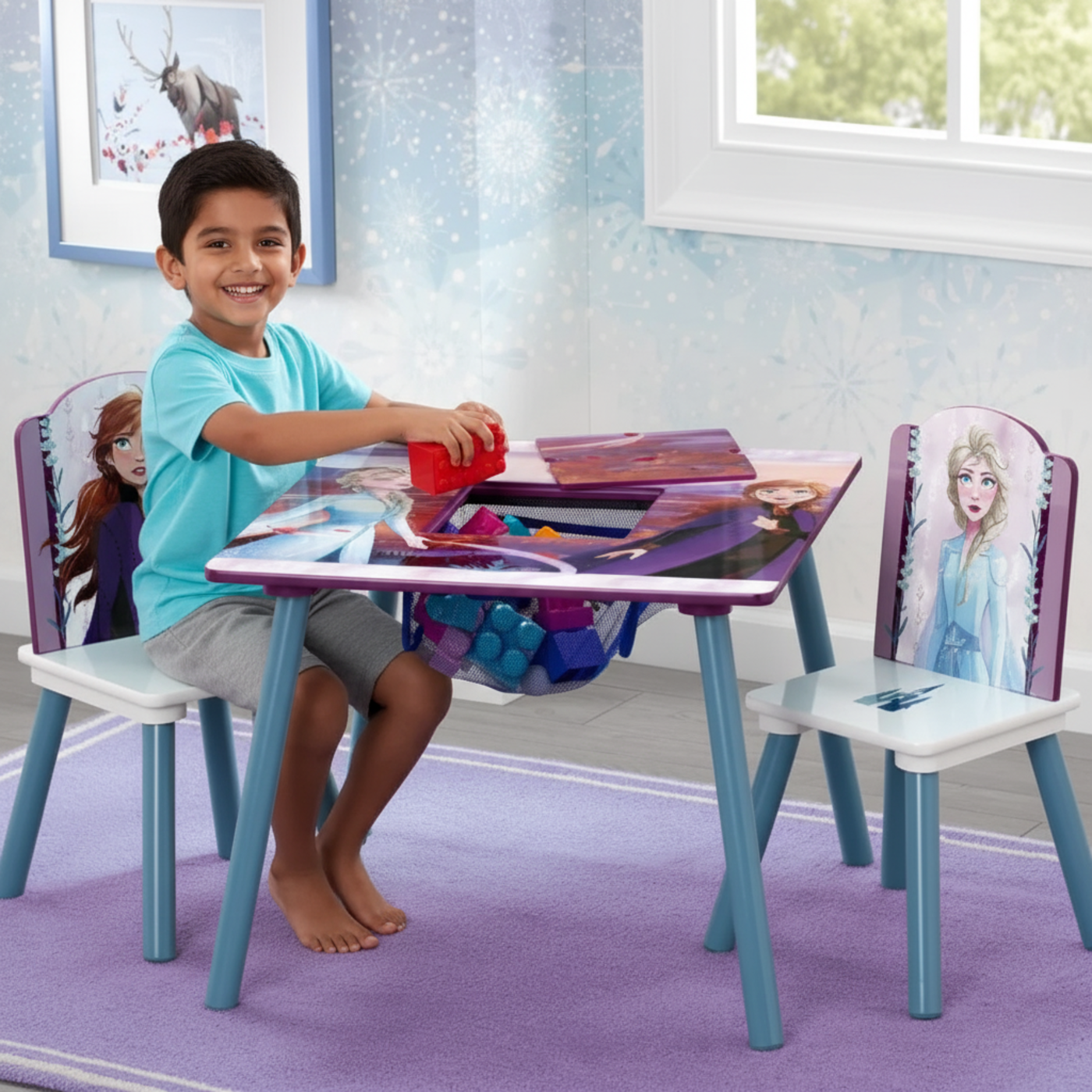 Disney Frozen2 Table And 2 Chair Set With Storage