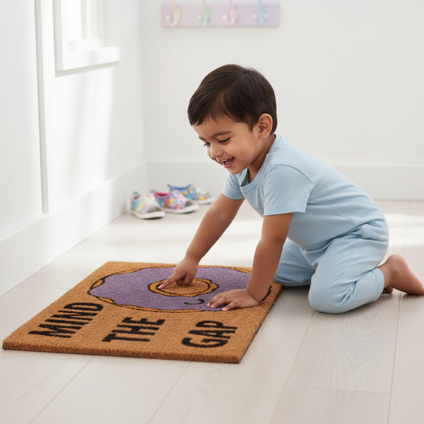 Donuts Doormat made of Natural Fibres (60 x 40 cms) by Zaska