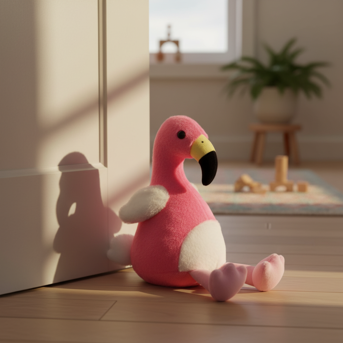 Flamingo Fabric Door Stopper by Zaska