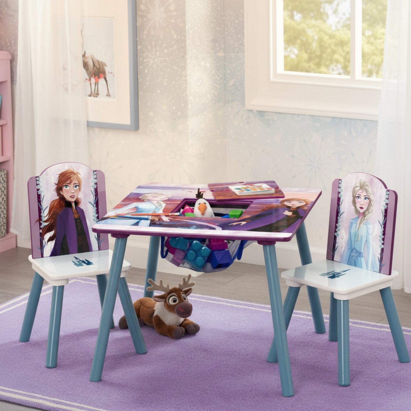 Disney Frozen2 Table And 2 Chair Set With Storage