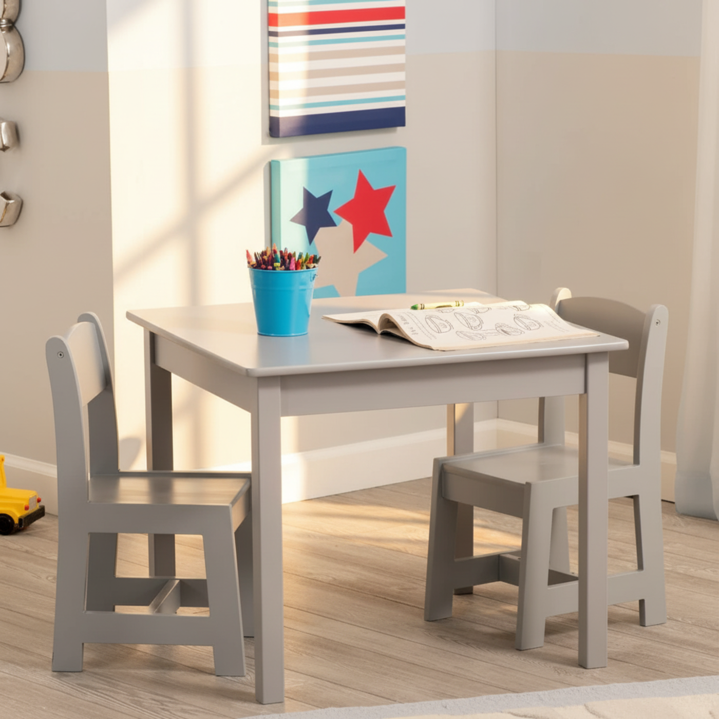 Delta Children MySize Table & 2 Chair Set - Grey