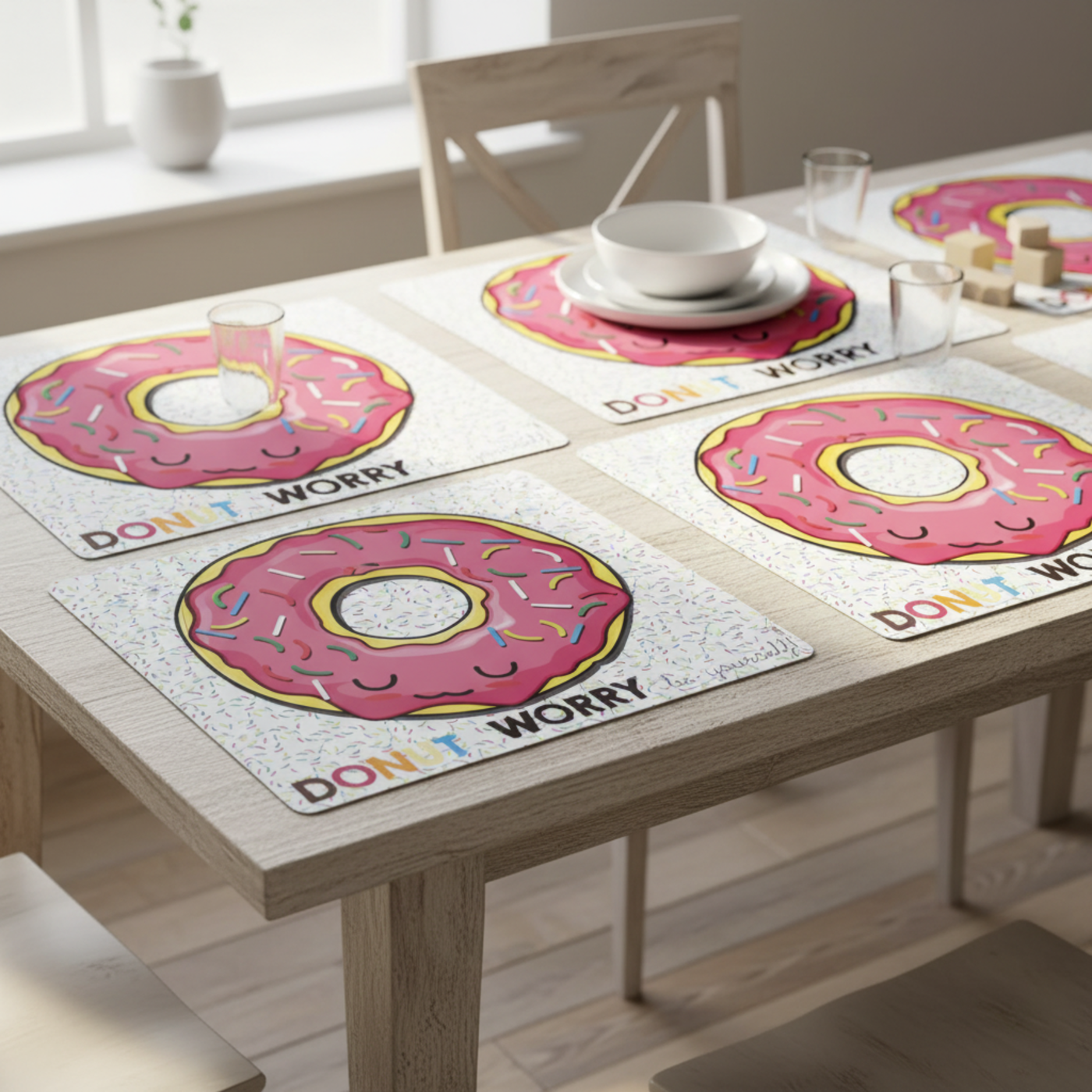 Donuts Table Mat Set Of 4 by Zaska