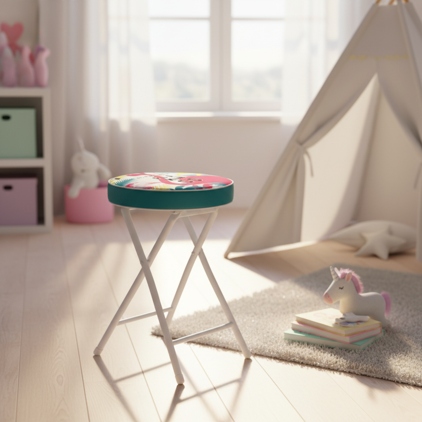 Flamingo Foldable Stool by Zaska