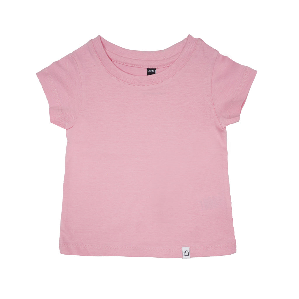 GingerBread Pure Cotton, Half Sleeve, Round Neck & Solid Tshirt For Girls