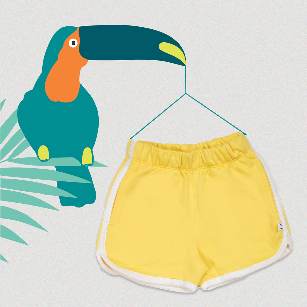 Gingerbread Pure Cotton Solid Shorts For Girls