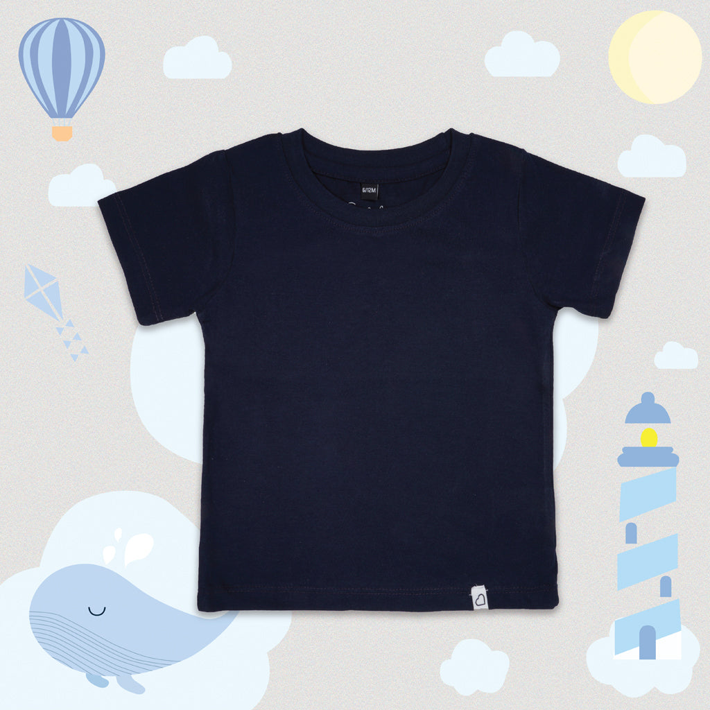 Gingerbread Pure Cotton, Half Sleeve, Round Neck & Solid Tshirt For Boys