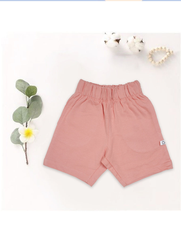 Gingerbread Pure Cotton Solid Shorts For Boys