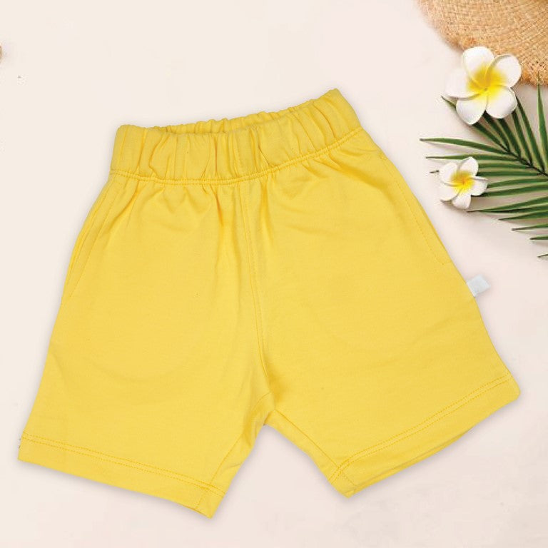 Gingerbread Pure Cotton Solid Shorts For Boys