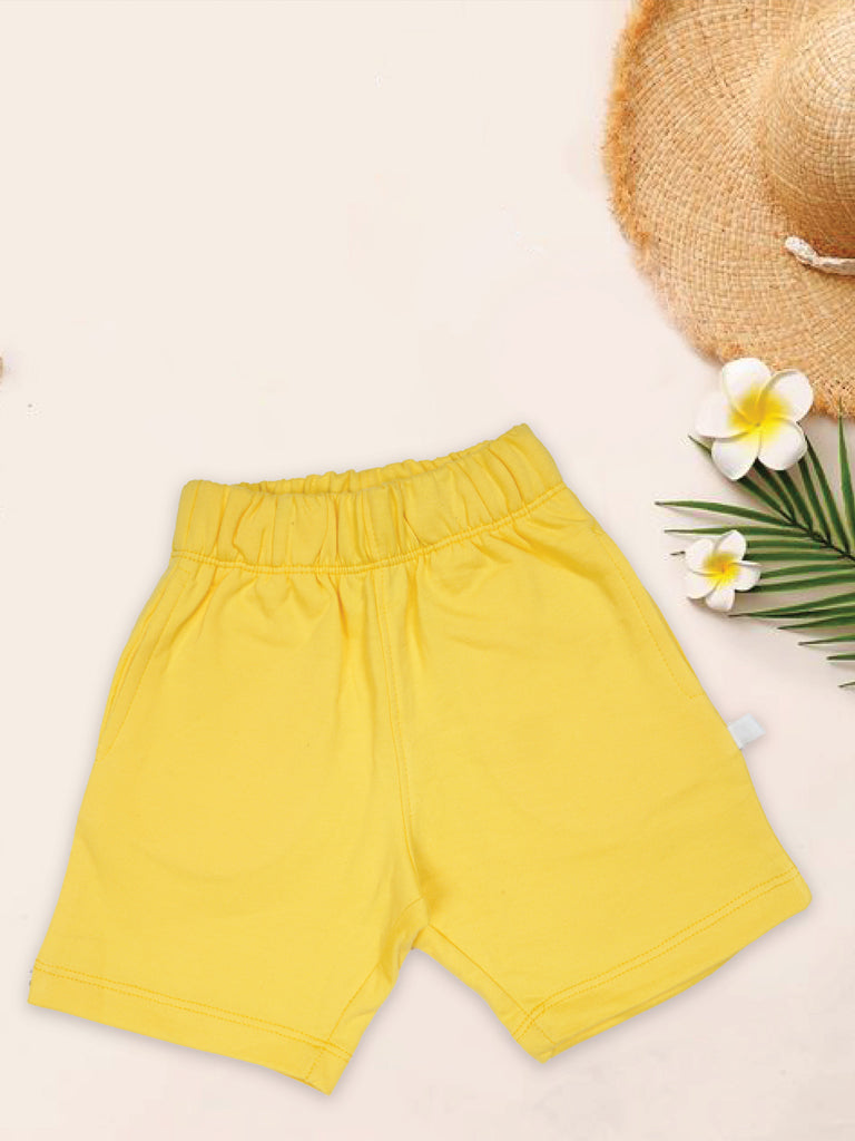 Gingerbread Pure Cotton Solid Shorts For Boys