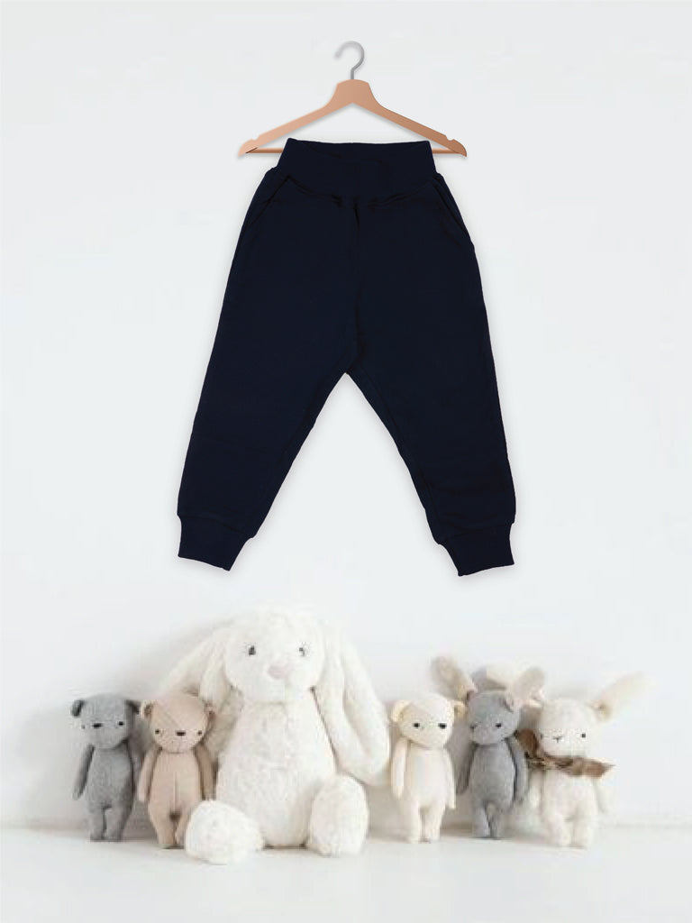 Gingerbread Pure Cotton Solid Jogger Track Pants For Boys