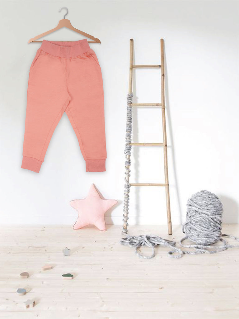 Gingerbread Pure Cotton Solid Jogger Track Pants For Boys