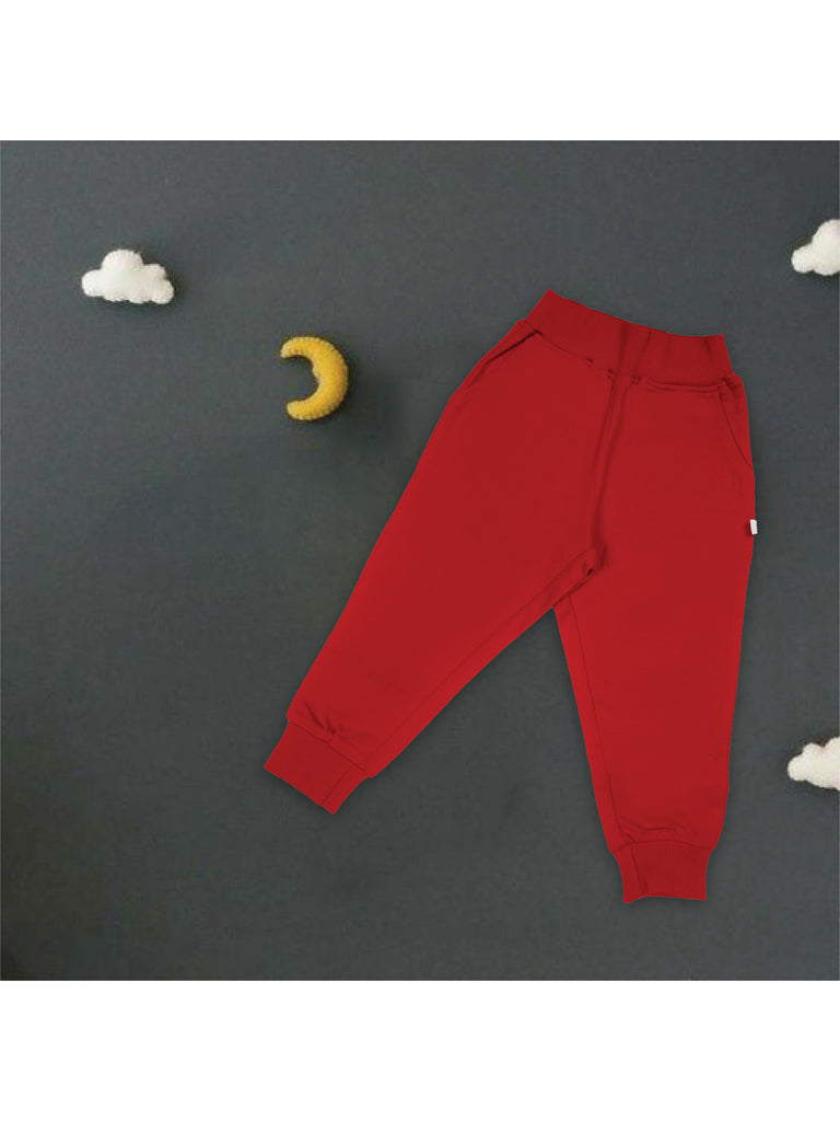 Gingerbread Pure Cotton Solid Jogger Track Pants For Boys
