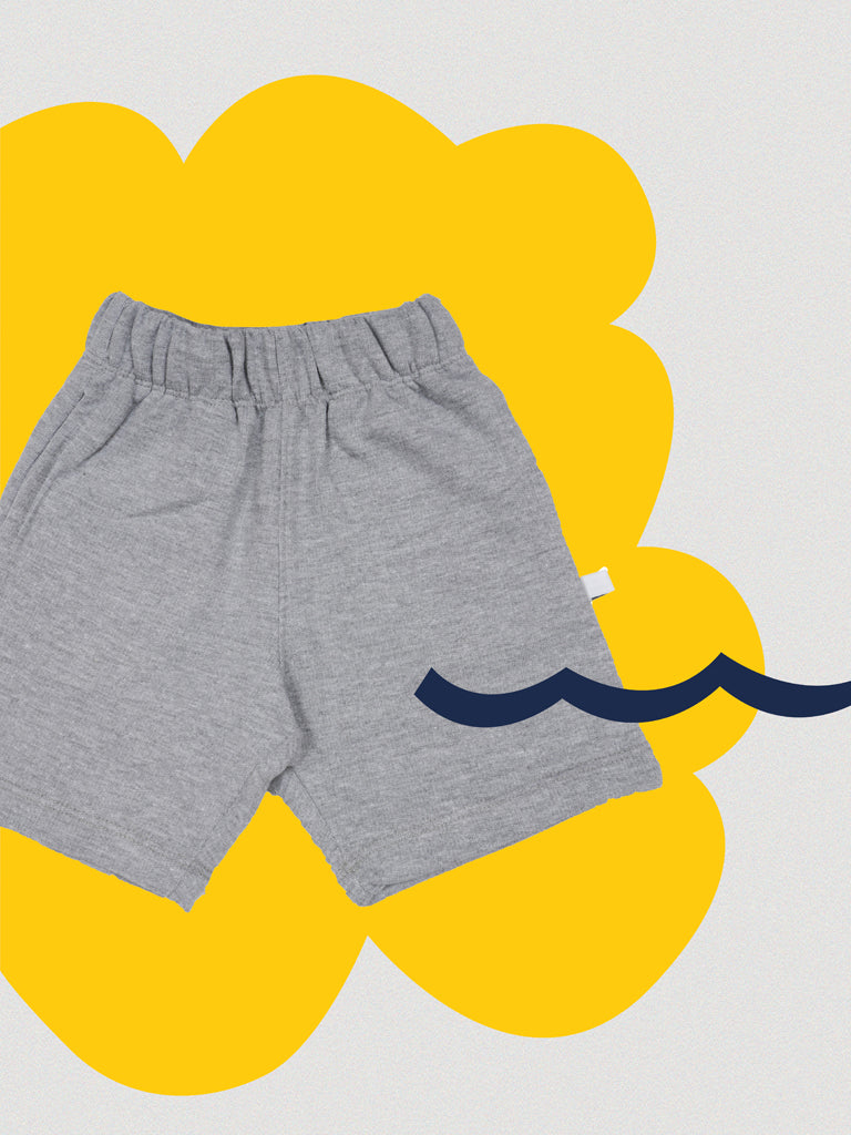 Gingerbread Pure Cotton Solid Shorts For Boys