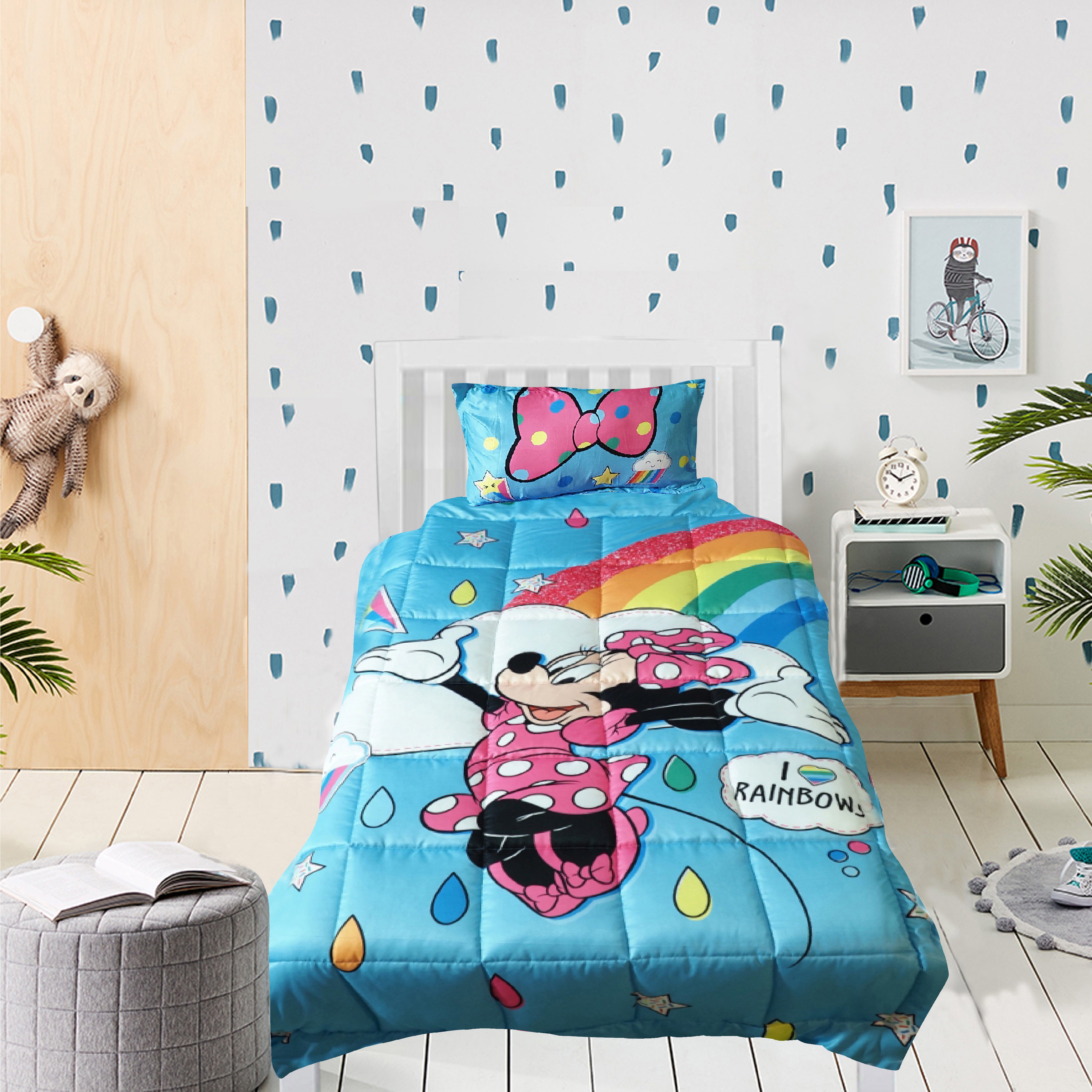 Minnie Mouse Rainbows 100% Cotton Comforter