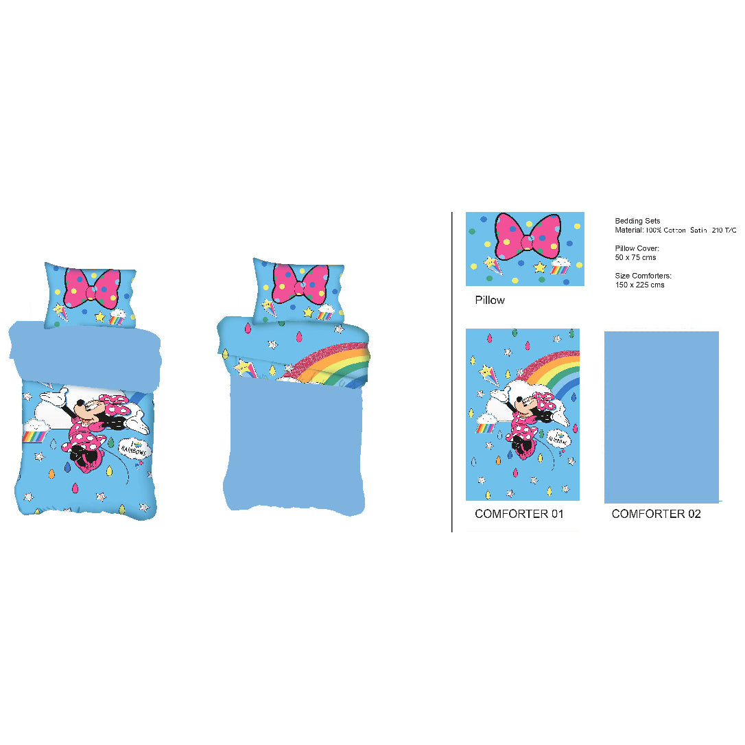 Minnie Mouse Rainbows 100% Cotton Comforter